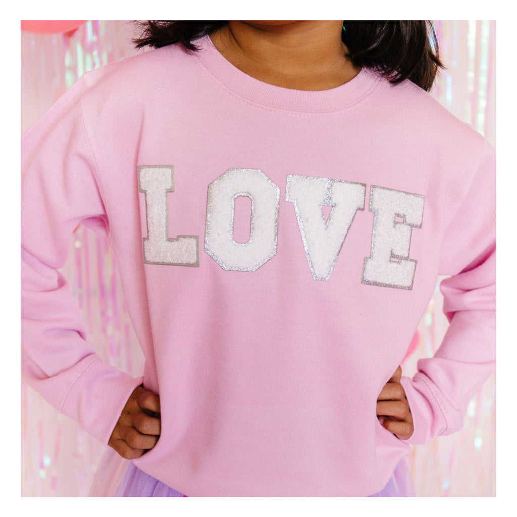 Love Patch Valentine's Day Sweatshirt - Pink-SWEATSHIRTS & HOODIES-Sweet Wink-Joannas Cuties
