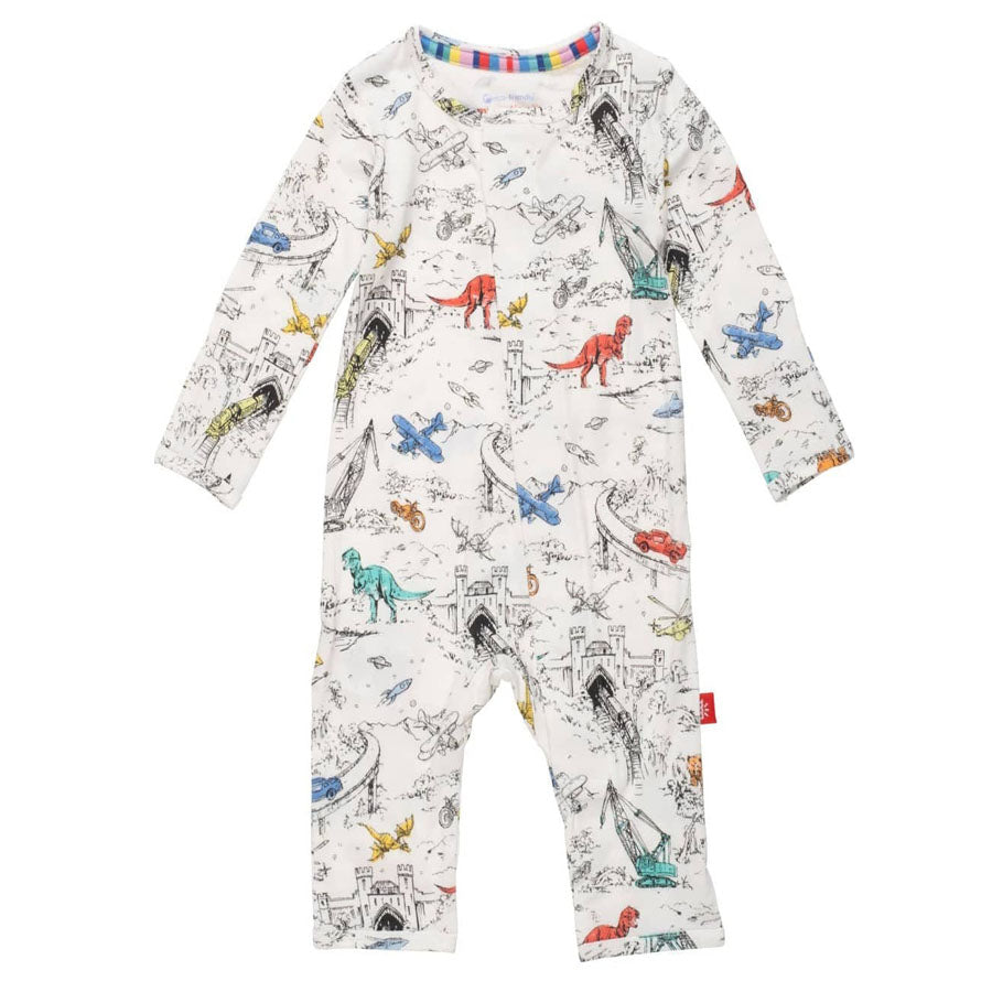 Adventure Quest Modal Magnetic Fuss Free Coverall-OVERALLS & ROMPERS-Magnetic Me-Joannas Cuties