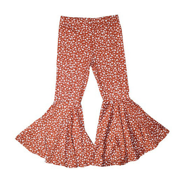 Audrey Floral Girls Bell Bottom Flare Pants