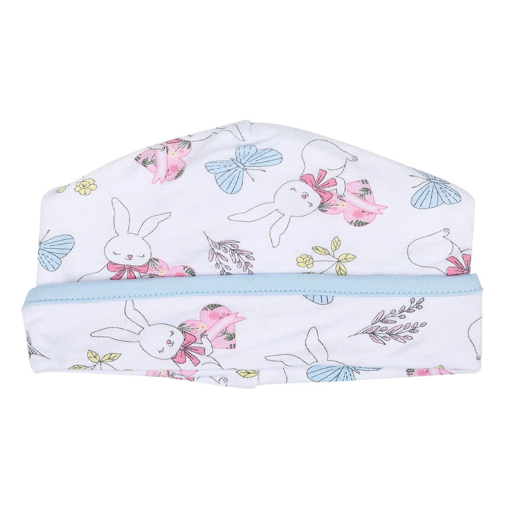 Bunny Love Sky Blue Print Hat-HATS & SCARVES-Magnolia Baby-Joannas Cuties