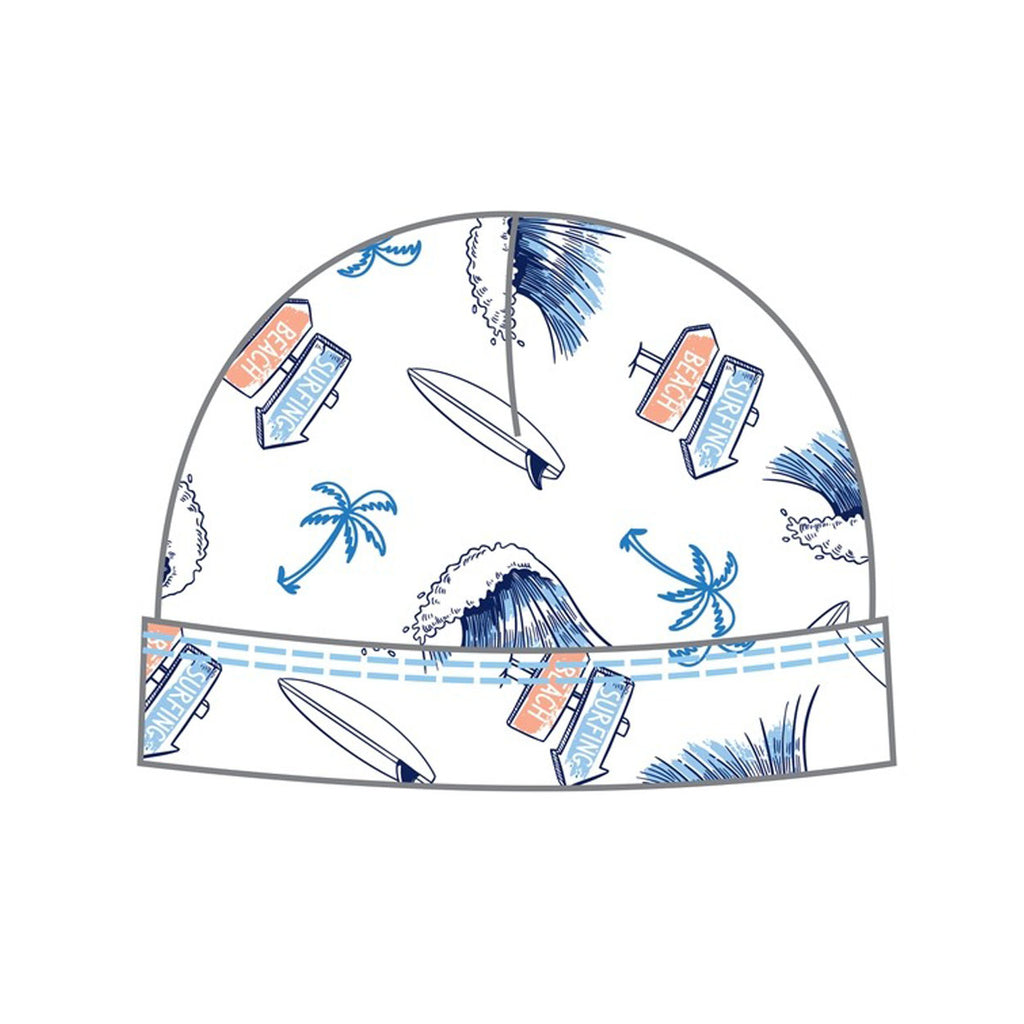 Catch Some Waves Blue Printed Hat-HATS & SCARVES-Magnolia Baby-Joannas Cuties