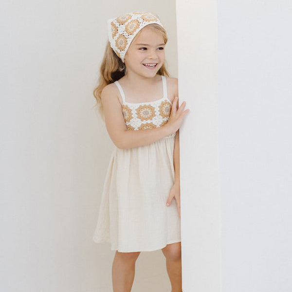 Rylee & Cru Crochet Sun Dress - Marigold Daisy 8-9Y