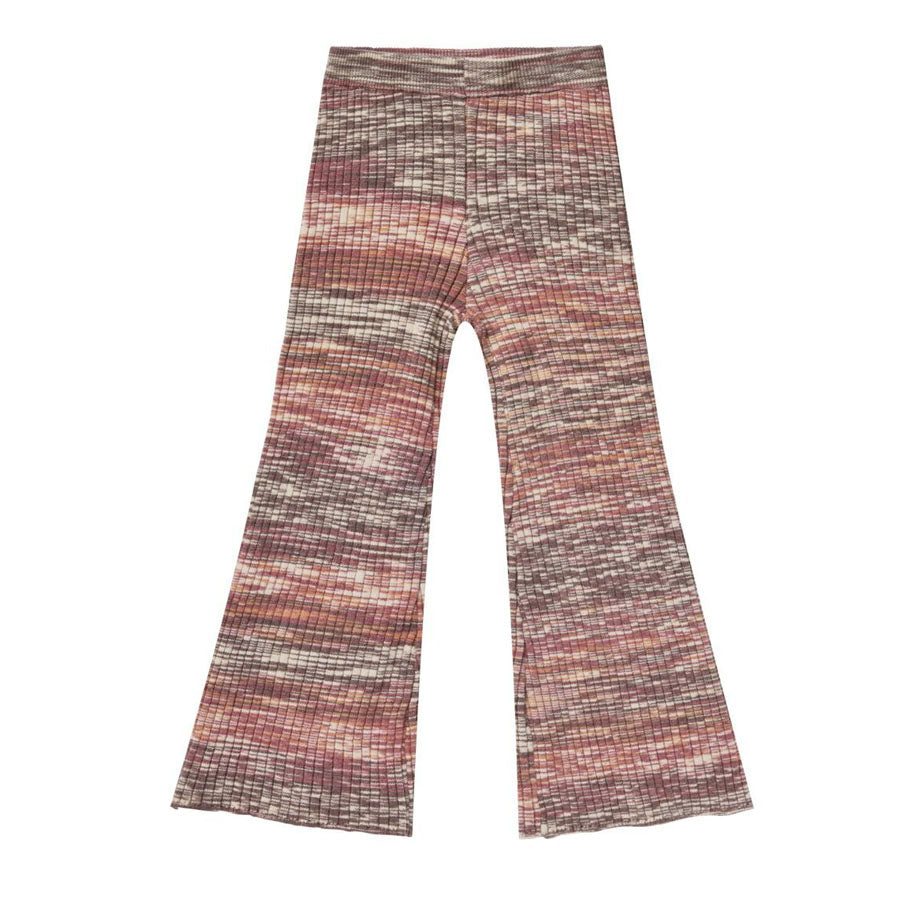 Flare Knit Pant - Berry Space Dye-BOTTOMS-Rylee + Cru-Joannas Cuties