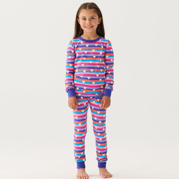 Hatley Lovely Hearts Girls Pajama Set main image 1