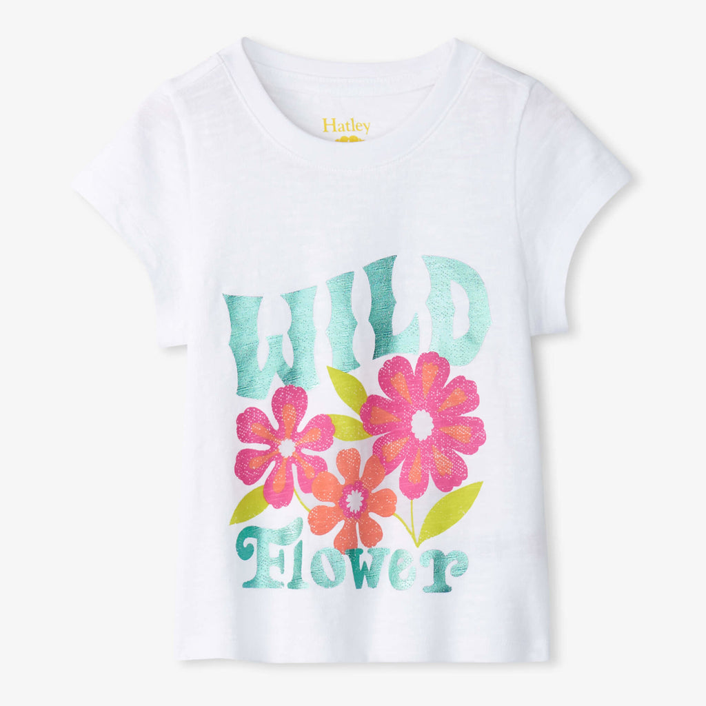 Girls Wild Flower Graphic Tee-TOPS-Hatley-Joannas Cuties