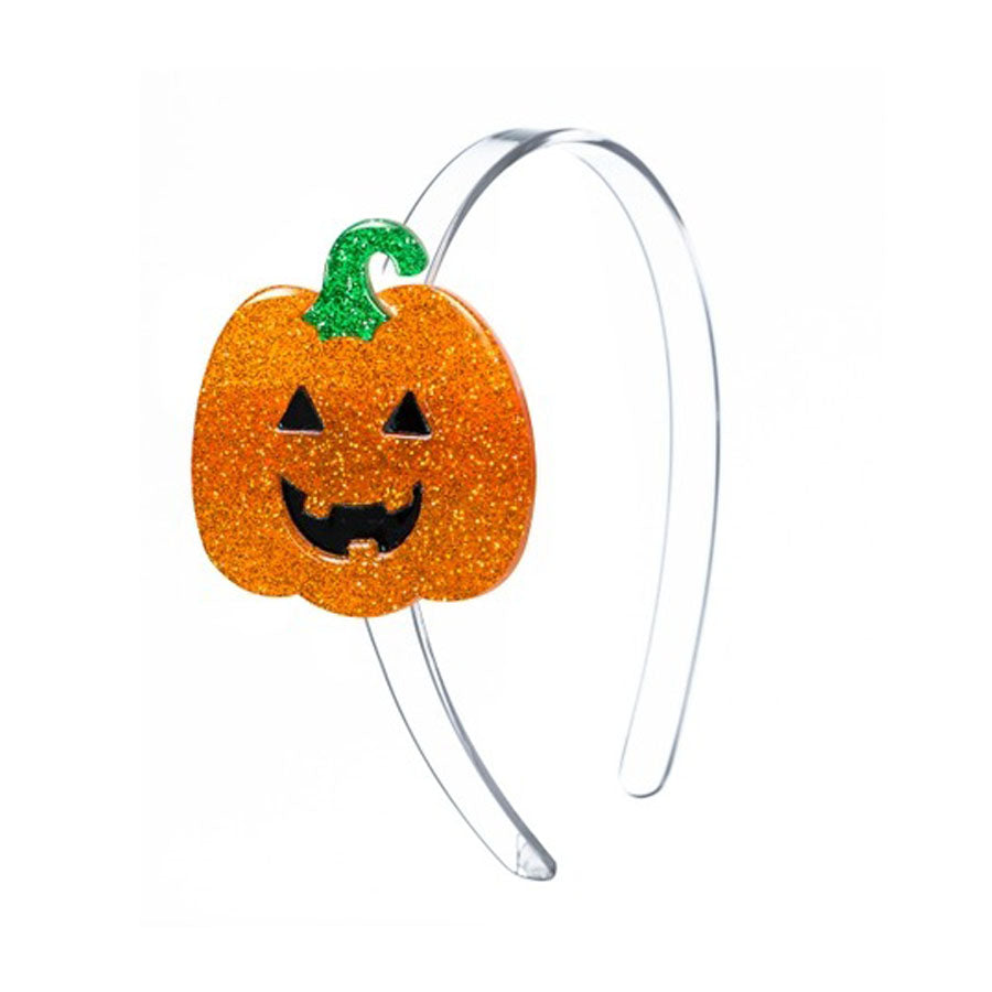 Happy Pumpkin Glitter Orange Headband-HEADBANDS-Lilies & Roses-Joannas Cuties