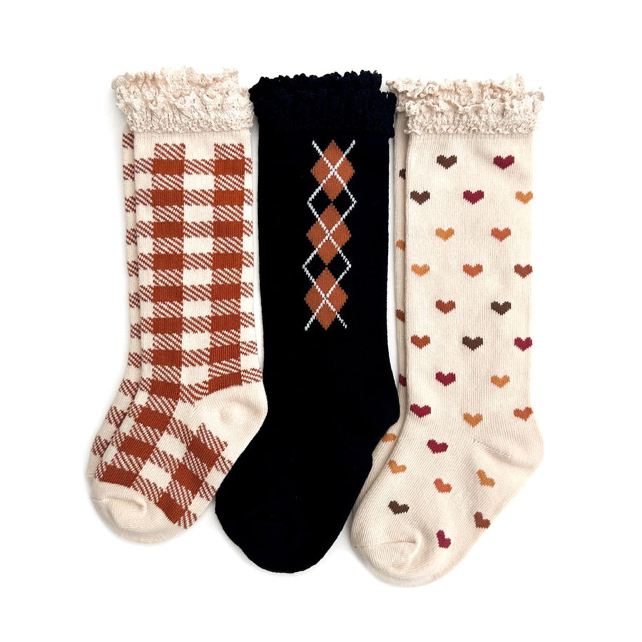 Harvest Knee High Sock 3-Pack-SOCKS, TIGHTS & LEG WARMERS-Little Stocking Co.-Joannas Cuties