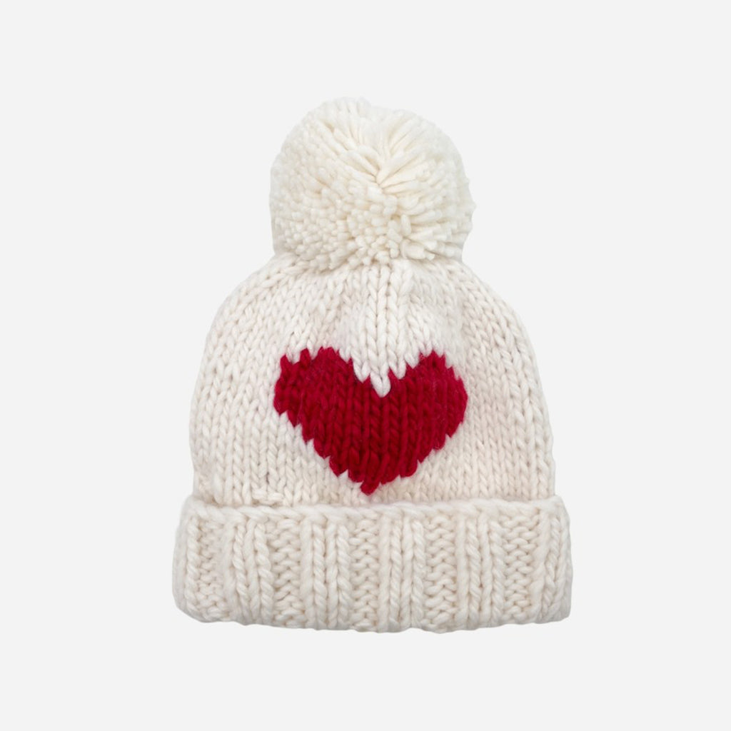 Heart Beanie, Red - Kids & Baby Hat Valentine's Love-HATS & SCARVES-The Blueberry Hill-Joannas Cuties