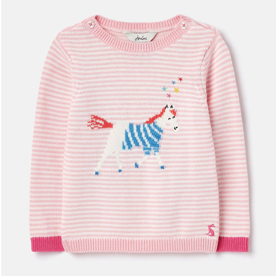 Ivy Character Knit Jumper - Pink Horse-TOPS-Joules-Joannas Cuties