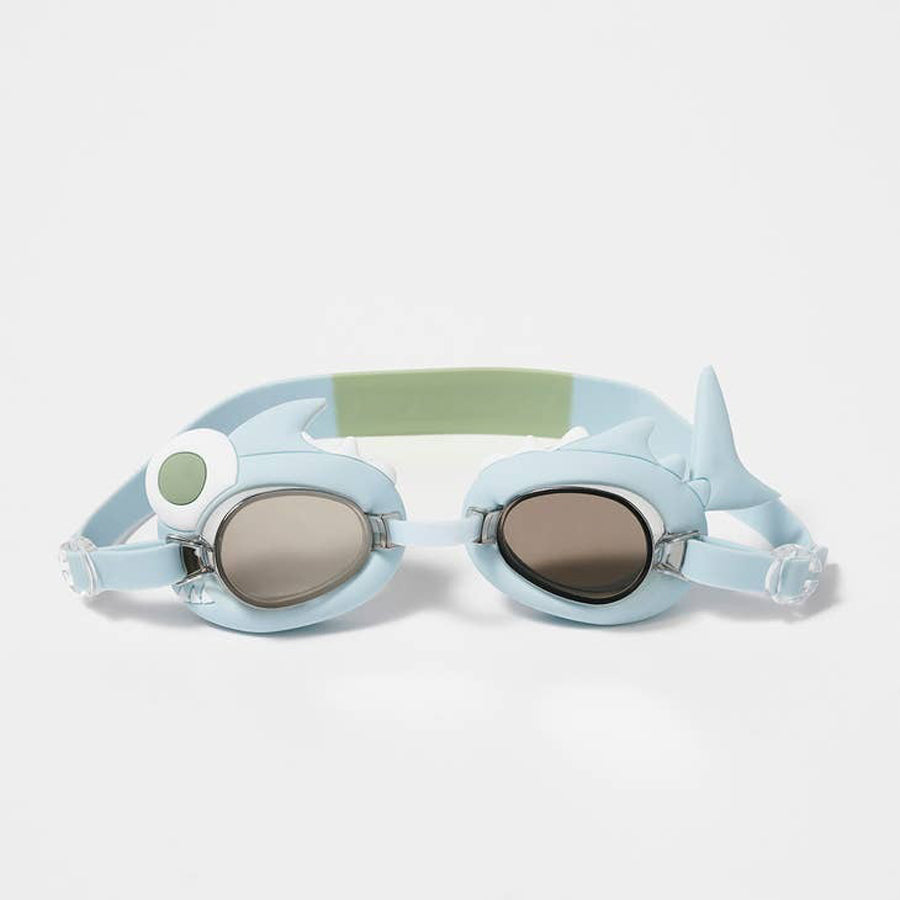 Mini Swim Goggles Shark Tribe Khaki-SWIM GOGGLES-Sunnylife-Joannas Cuties