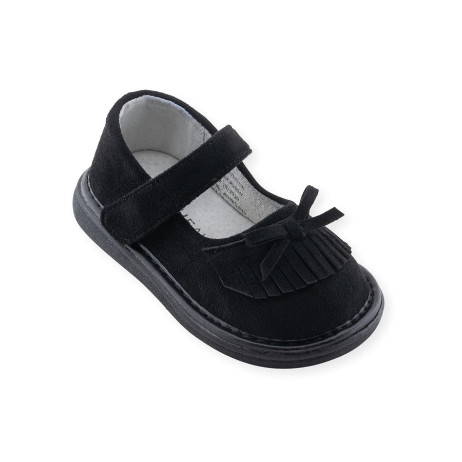 Moccasin Black Shoe-SHOES-Wee Squeak-Joannas Cuties