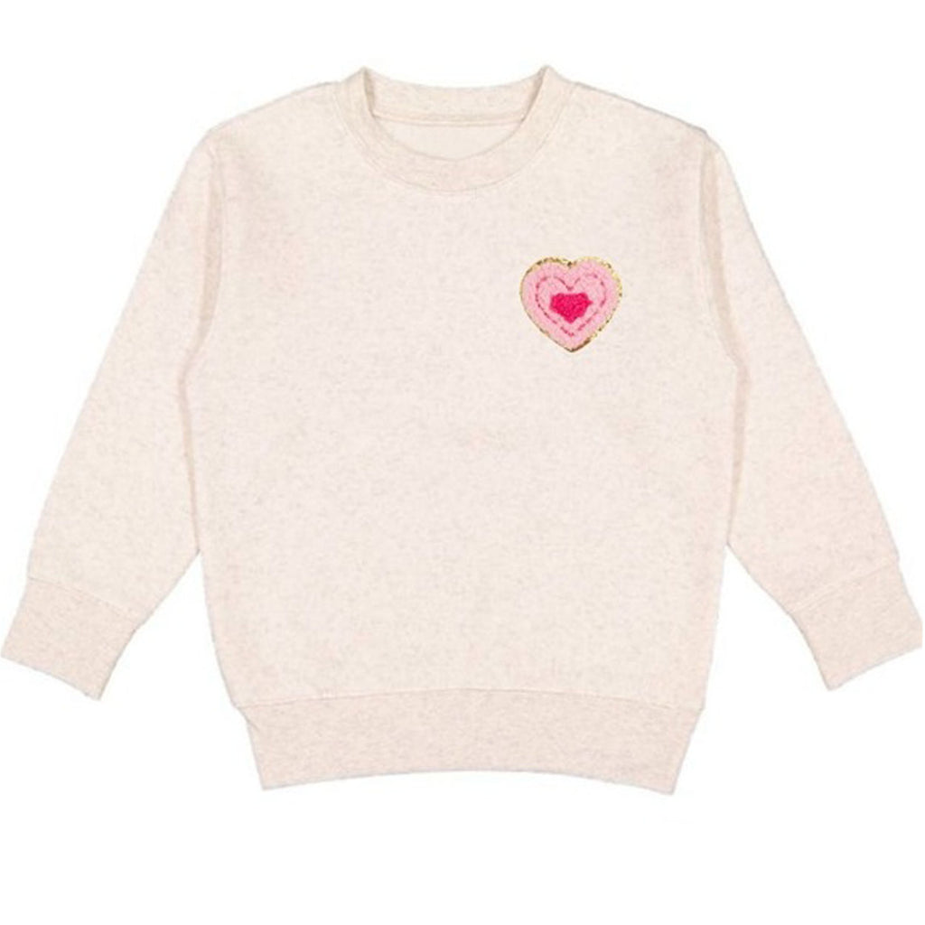 Multi Heart Patch Sweatshirt-SWEATSHIRTS & HOODIES-Sweet Wink-Joannas Cuties