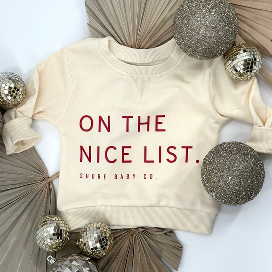 On the Nice List - Pullover-SWEATSHIRTS & HOODIES-Shore Baby Co.-Joannas Cuties