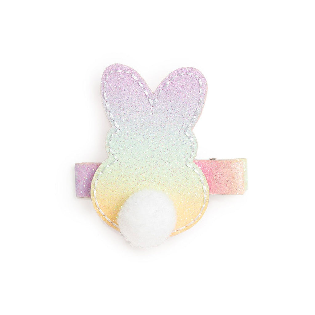 Pastel Rainbow Easter Bunny Clip-HAIR CLIPS-Sweet Wink-Joannas Cuties