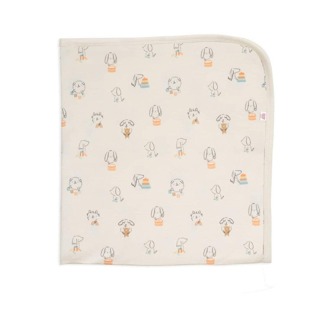 Puppy Play Organic Cotton Baby Blanket-SWADDLES & BLANKETS-Magnetic Me-Joannas Cuties