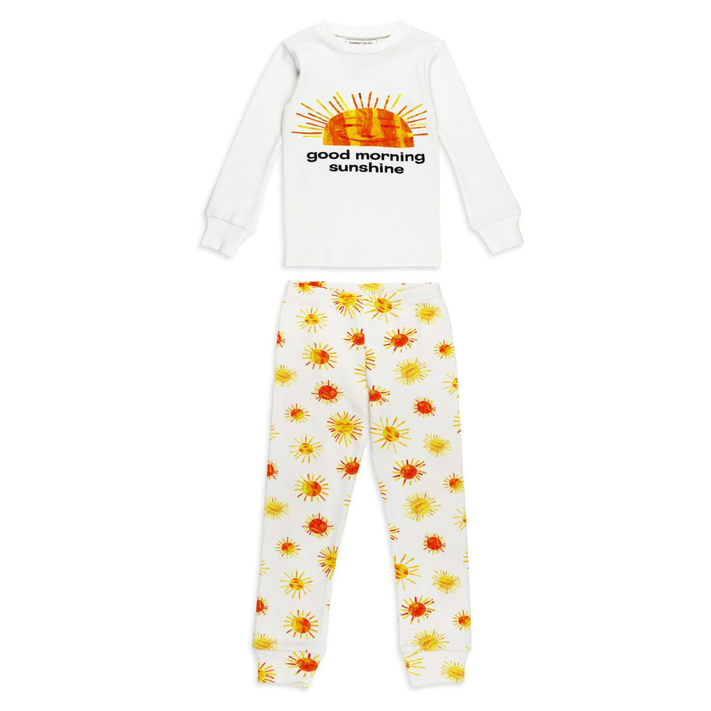 Kids' Organic L/Sleeve PJ Set In Sunny Day-SLEEPWEAR-L'ovedbaby-Joannas Cuties