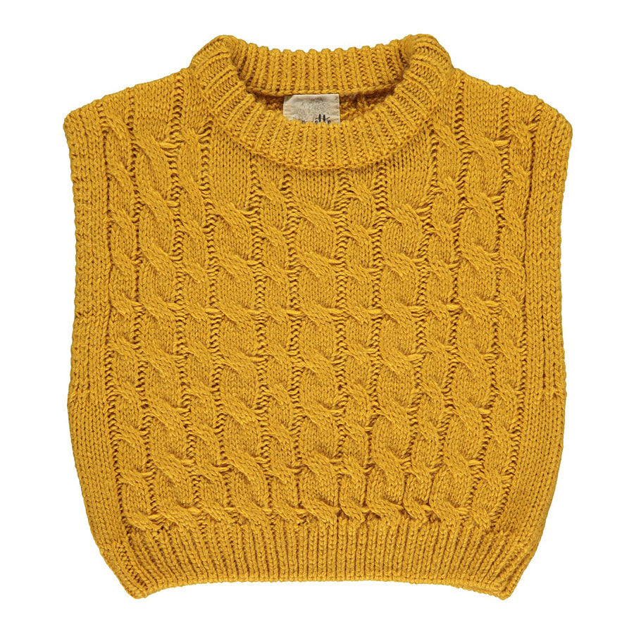 Ruth Sweater Vest In Gold-CARDIGANS & SWEATERS-Vignette-Joannas Cuties