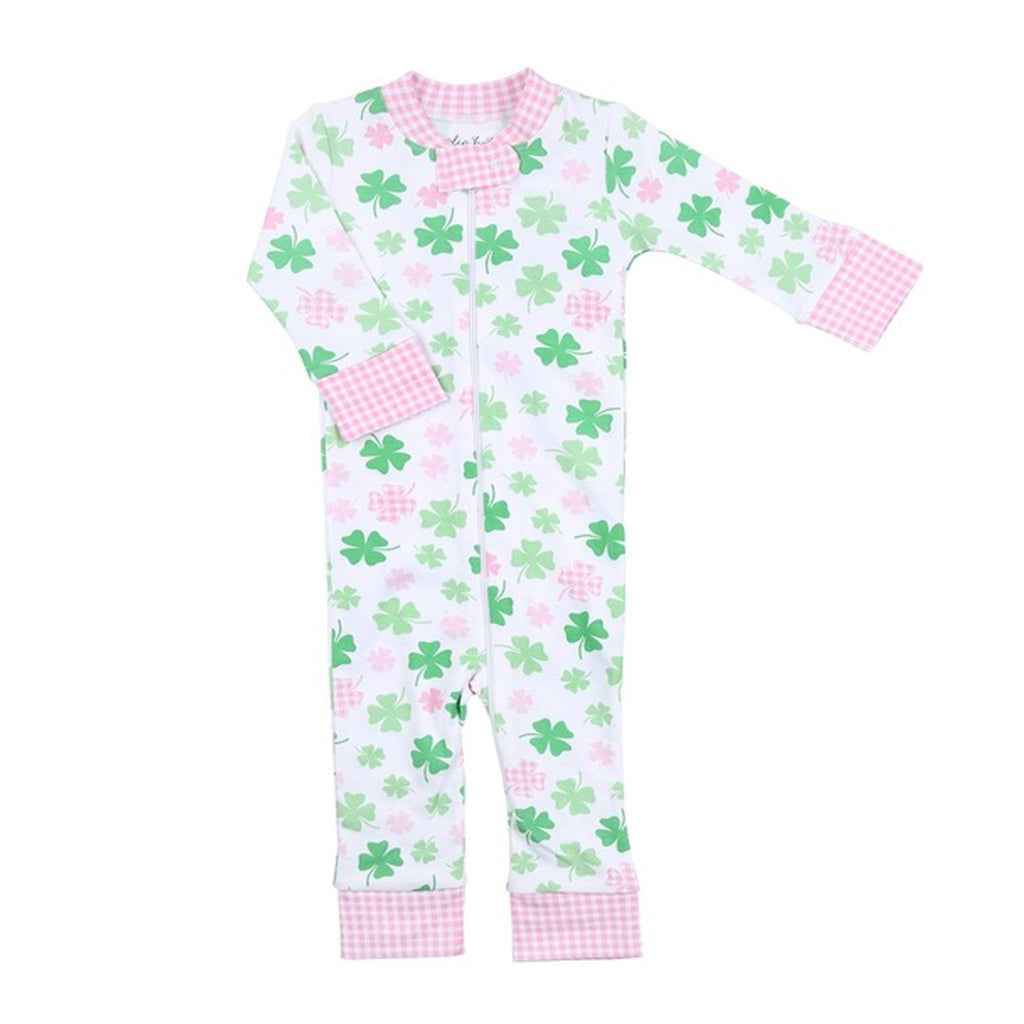 Sharmrock Cutie Pink Zipper Pajamas-SLEEPWEAR-Magnolia Baby-Joannas Cuties