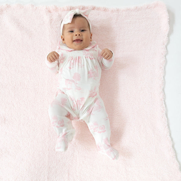 Angel Dear Joli Rosette - Smocked Peter Pan Snap Footie main image 0