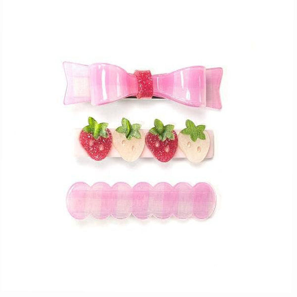 Strawberry Alligator Hair Clip Set main image 0