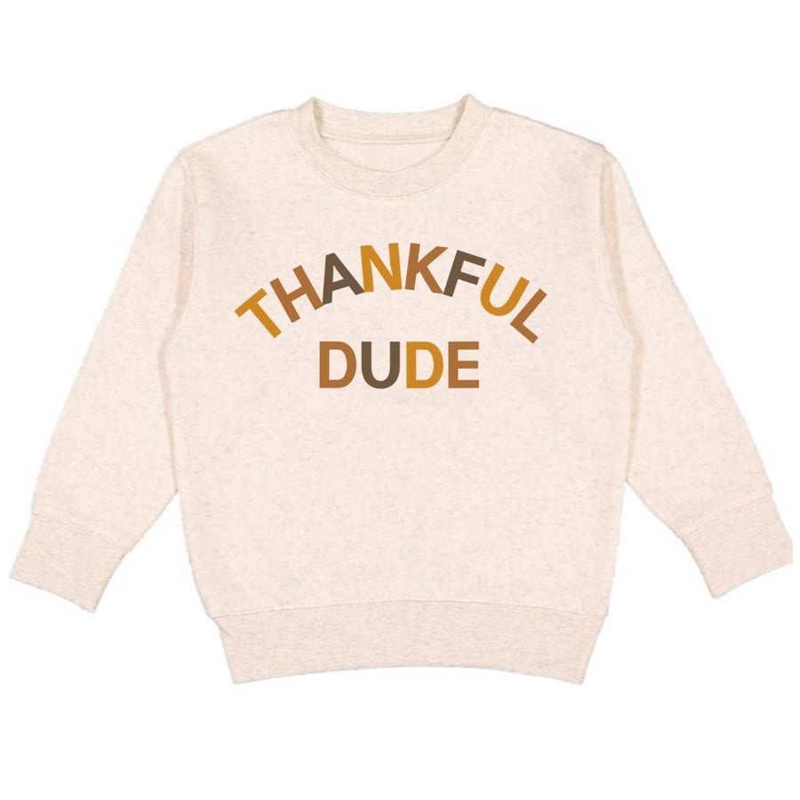 Thankful Dude Multi Thanksgiving Sweatshirt-SWEATSHIRTS & HOODIES-Sweet Wink-Joannas Cuties