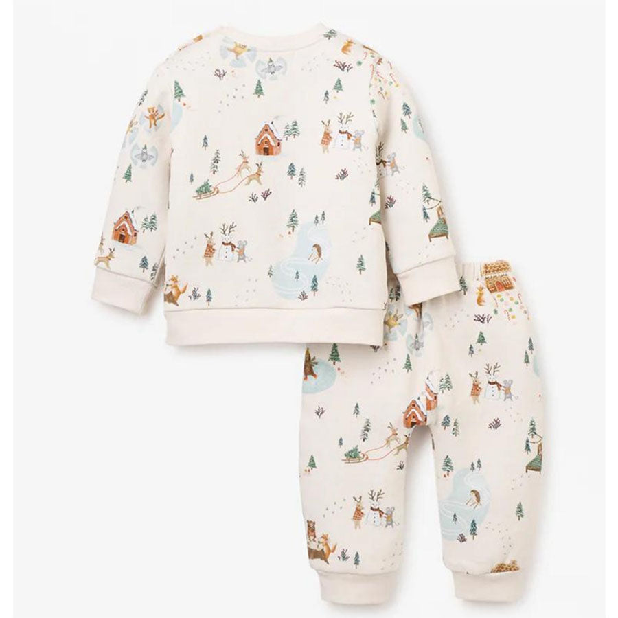 Whimsical Winter Wonderland Printed Fleece Top & Pant Set-OUTFITS-Elegant Baby-Joannas Cuties