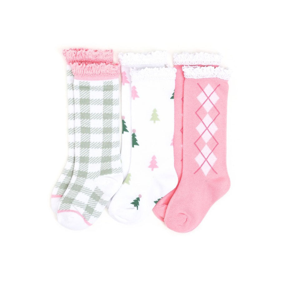 Winter Wonderland Knee High Socks 3-Pack-SOCKS, TIGHTS & LEG WARMERS-Little Stocking Co.-Joannas Cuties