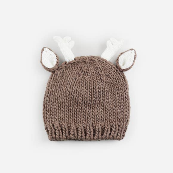 Hartley Deer Tan Knit Hat - The Blueberry Hill - joannas-cuties