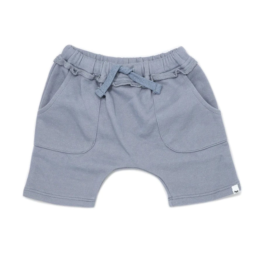 Cotton Pocket Shorts - Fog-BOTTOMS-Oh Baby-Joannas Cuties