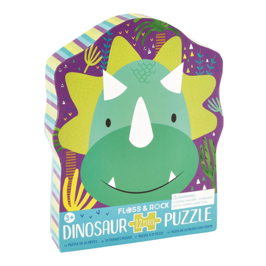 Dinosuar 12pc Shaped Jigsaw Puzzle-Floss & Rock-Joanna's Cuties