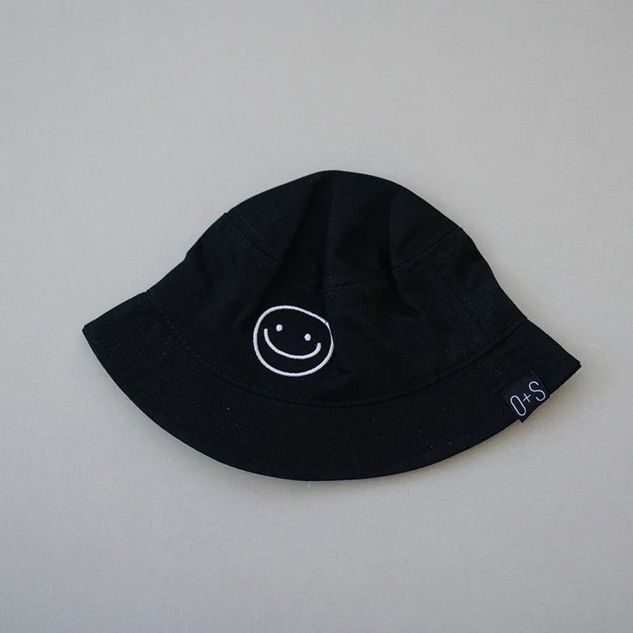 Happy Bucket Hat - Black-SUN HATS-Olive + Scout-Joannas Cuties