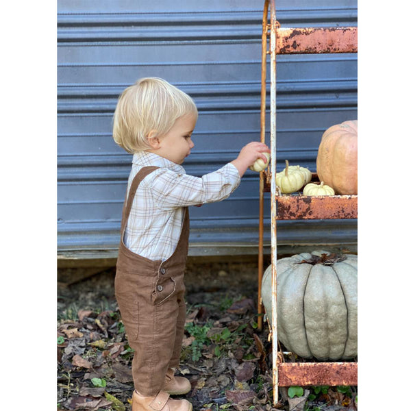 Boys Burgundy Plaid Jasper Woven Onesie by Me & Henry main image 0