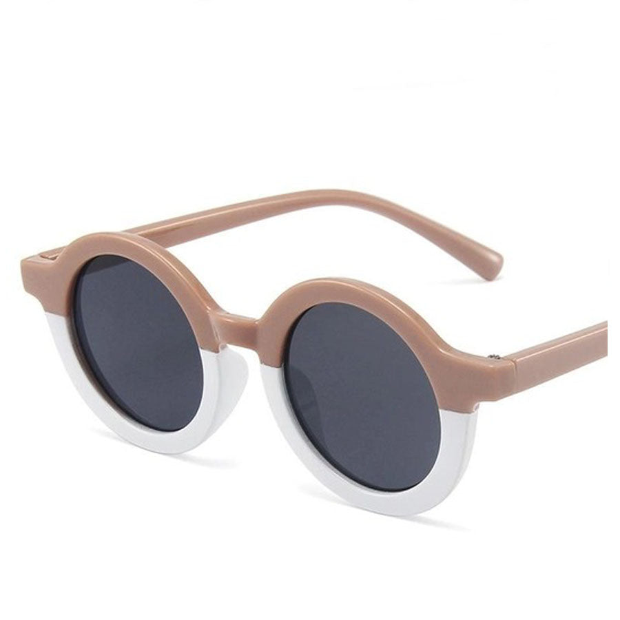 Kids Sunglasses In Taupe And White-SUNGLASSES-Miminoo-Joannas Cuties