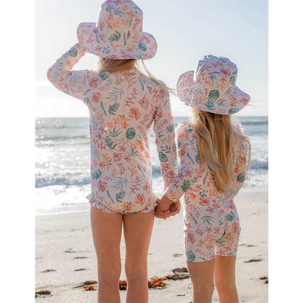 Girls Tropicana Short Sleeve Sunsuit main image 0