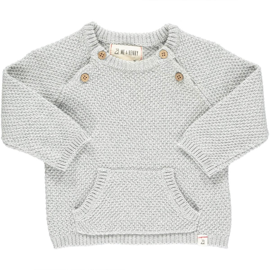 Morrison Baby Sweater - Grey-Me + Henry-Joanna's Cuties