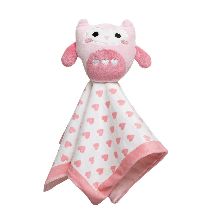 Owl Lovey Blanket - Pink-SECURITY BLANKETS-Pearhead-Joannas Cuties