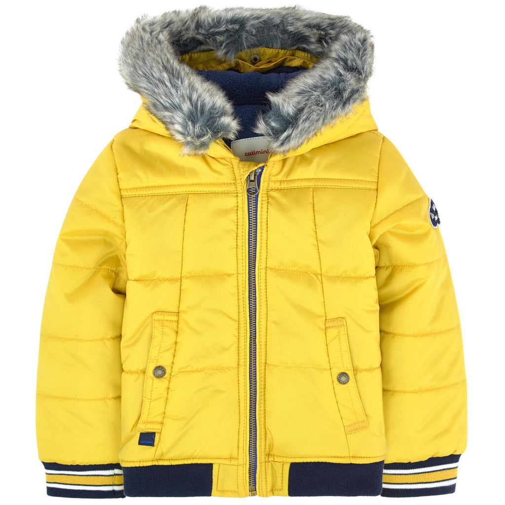 Quilted Puffa Jacket With Ffaux Fur Hood - Catimini - joannas-cuties