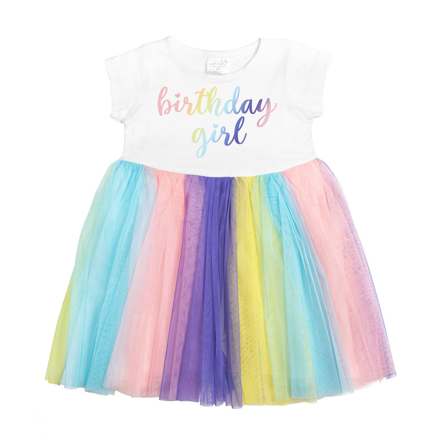 Rainbow Birthday Girl Tutu Dress-DRESSES & SKIRTS-Sweet Wink-Joannas Cuties