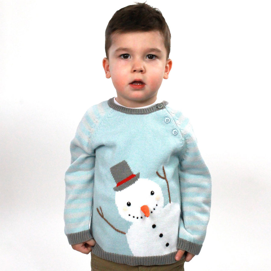Snowman Knit Sweater-Zubels-Joanna's Cuties