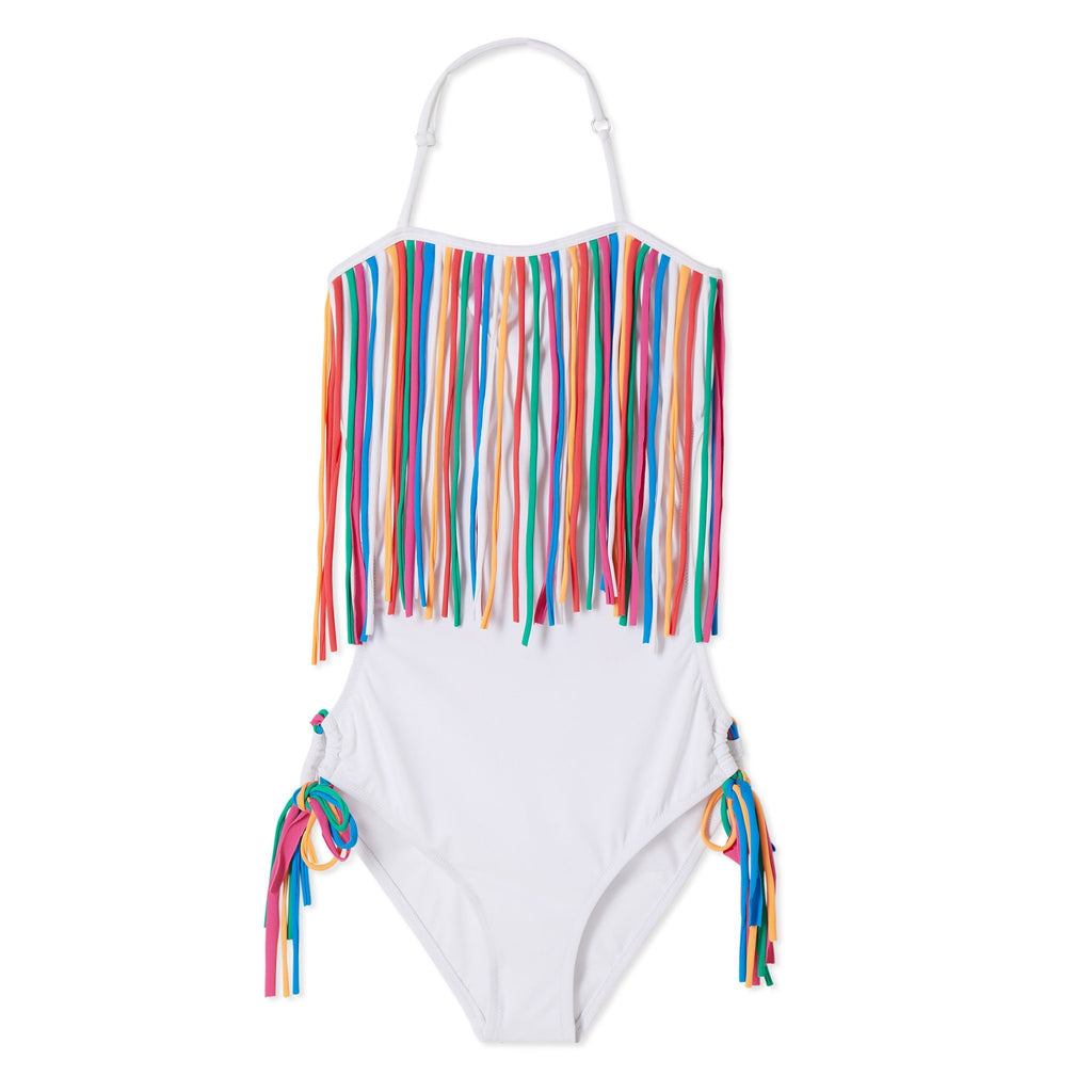 White Fringe Swimsuit - Stella Cove - joannas-cuties