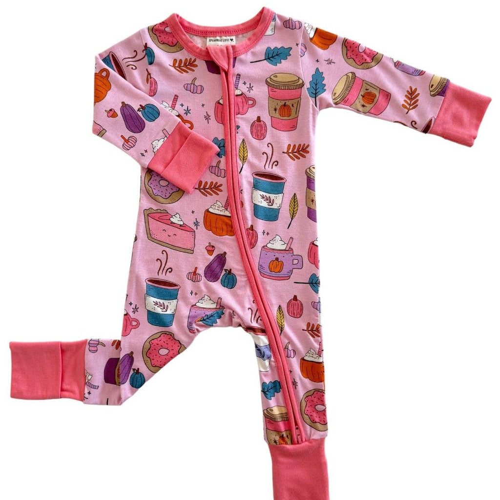 2-Way Convertible Zip Romper - Pumpkin Spice Latte Pink