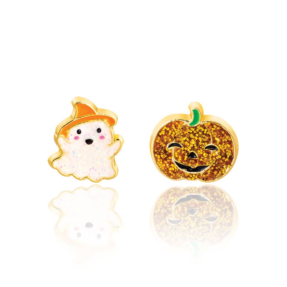 Halloween Ghost & Gourd Perfect Pair Earrings for Girls