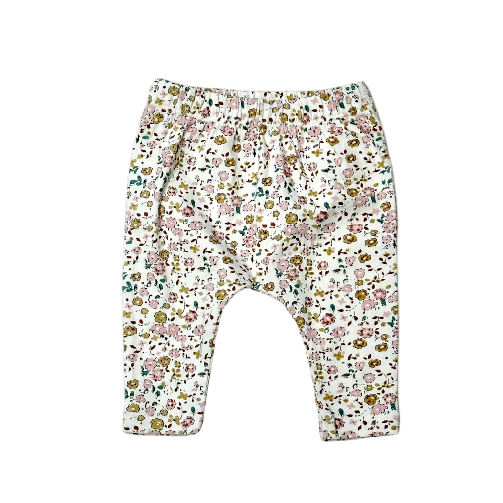 Floral Jersey Stretch Baby Legging Pants (Organic Cotton)-Viverano Organics-Joannas Cuties