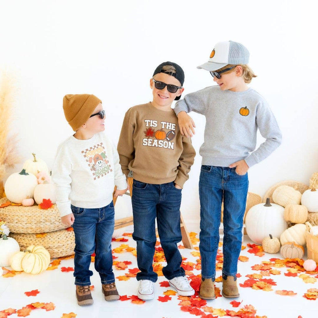 Tis The Season Pumpkin Patch Sweatshirt - Kids Fall Crewneck