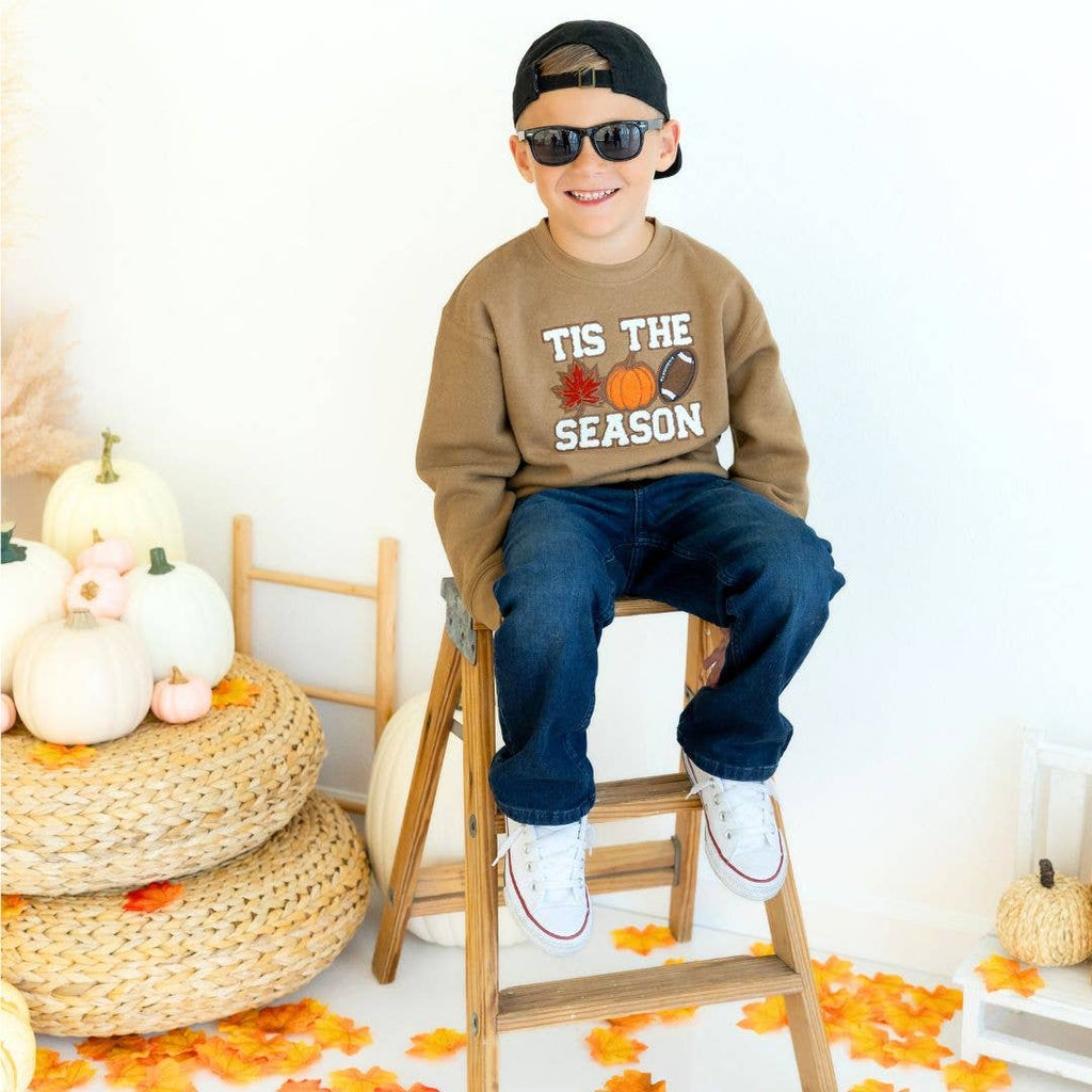 Tis The Season Pumpkin Patch Sweatshirt - Kids Fall Crewneck