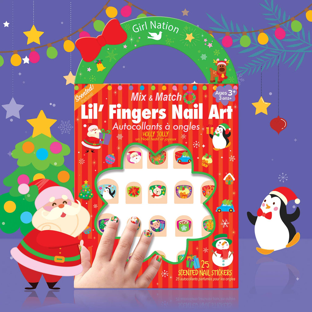 Lil' Fingers Nail Art for Kids - Holly Jolly Christmas