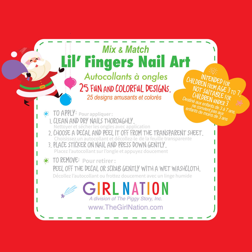 Lil' Fingers Nail Art for Kids - Holly Jolly Christmas