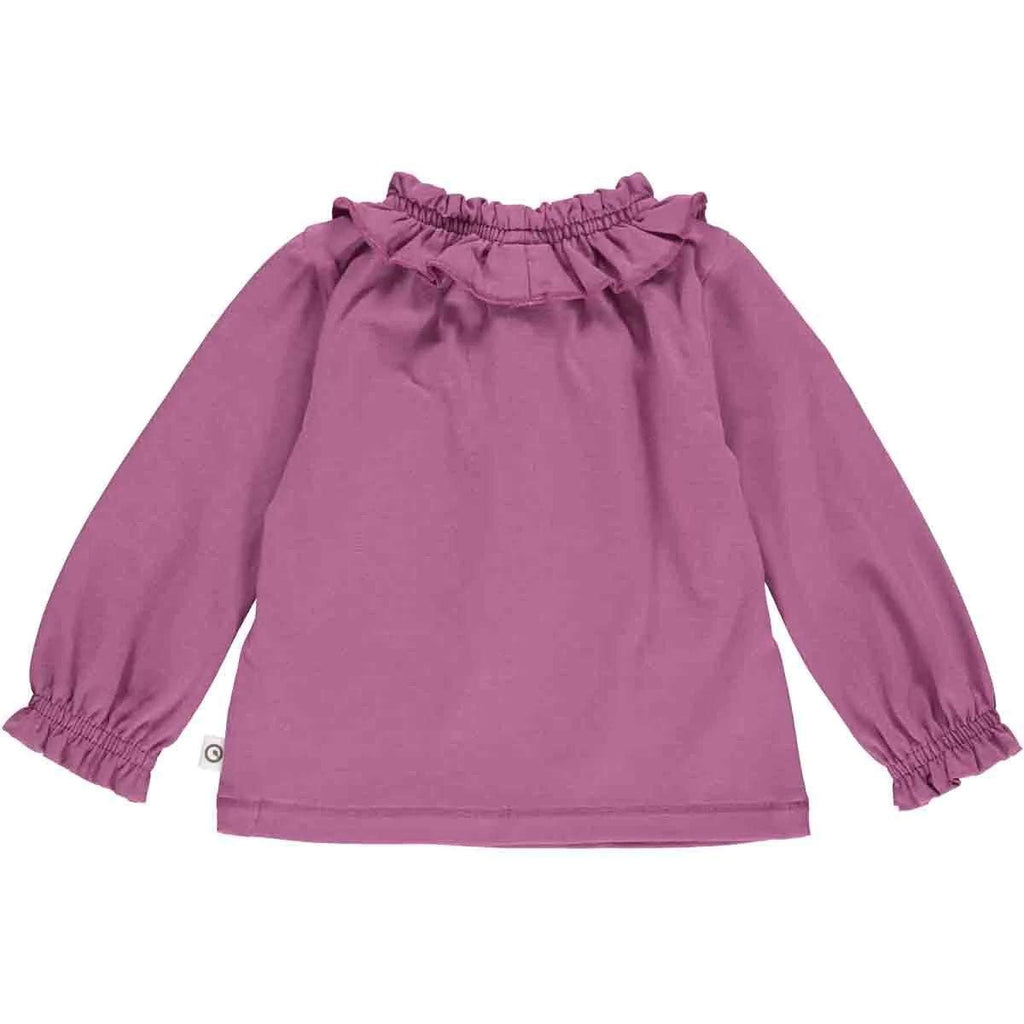 Cozy Me Frill Collar L/S T Baby - Boysenberry