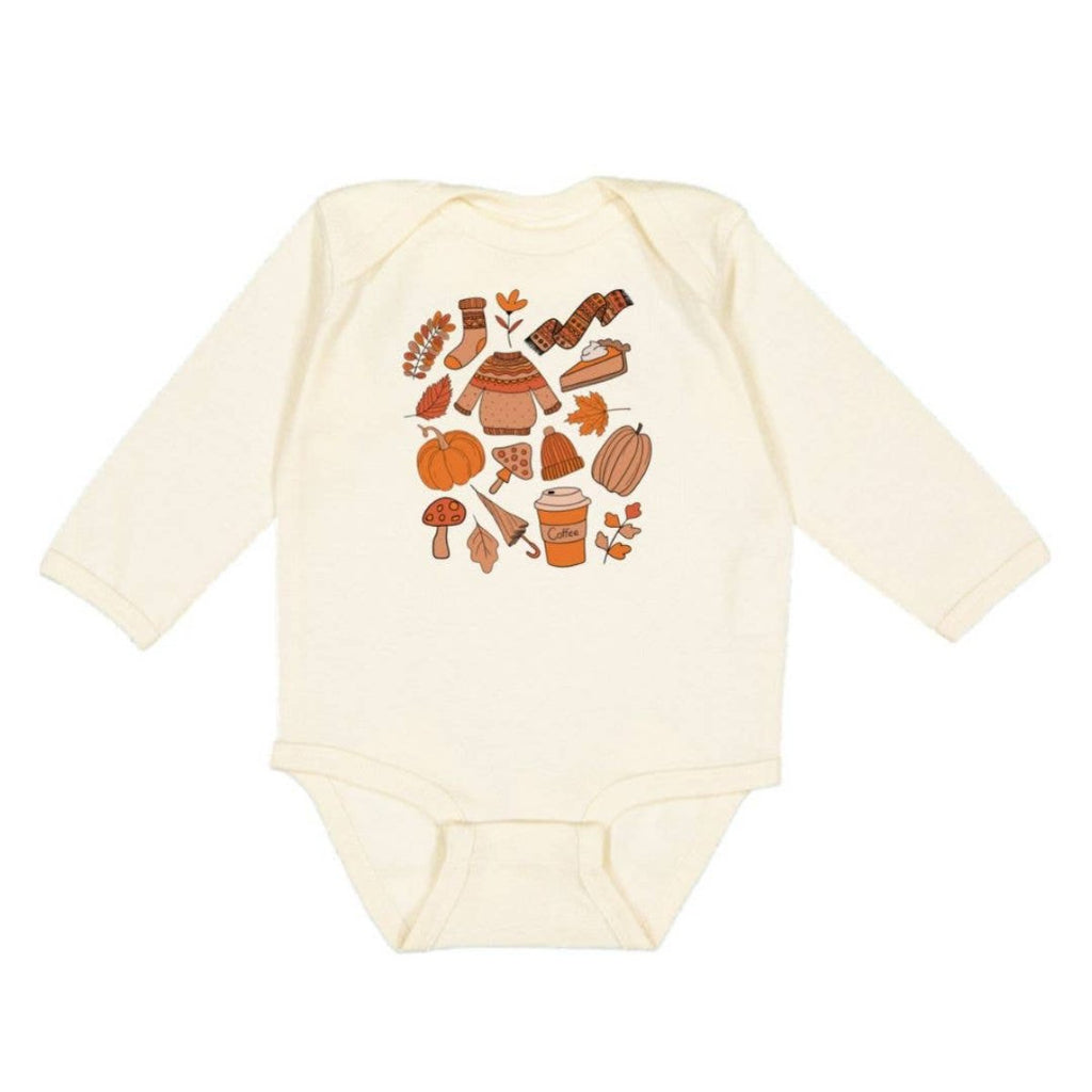 Fall Favorite Things Long Sleeve Bodysuit - Autumn Baby