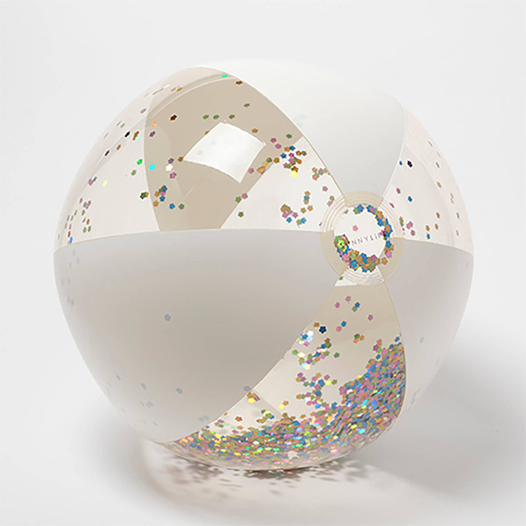 Inflatable Beach Ball Cotton Candy Glitter